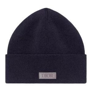 DIOR Кашемировая шапка унисекс синяя, Marine Blue