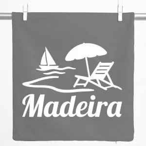 Декоративная наволочка Huuraa с мотивом острова Мадейра, подарок из Португалии, 40x40 см, стальной серый хлопок, украшение Мадейры Hellweg Druckerei