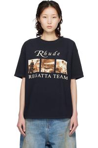 Rhude Черная футболка с символикой тура регаты USVI