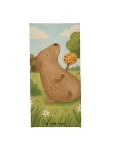 Mr. & Mrs. Panda Спортивное полотенце с рисунком собачьего печенья, без надписи, пастельно-серого цвета