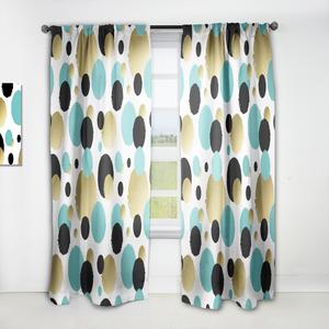 Шторы с принтом Designart, синий