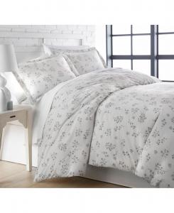 Комплект постельного белья Sweet Florals из 3 предметов, ультрамягкий, размер Full/Queen Southshore Fine Linens, Lunar Gray