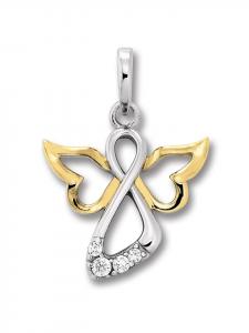ONE ELEMENT Подвеска в виде ангела из циркония в серебре 925 пробы