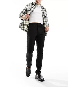 Черные брюки узкого кроя ASOS