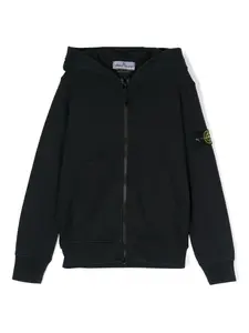 Худи на молнии Stone Island Junior, синий
