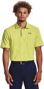 Under Armour мужская поло для гольфа Tech, (743) Lime Yellow/Pitch Gray