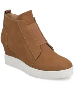 Женские кроссовки Clara на платформе с внутренней молнией Journee Collection, коричневый/бежевый