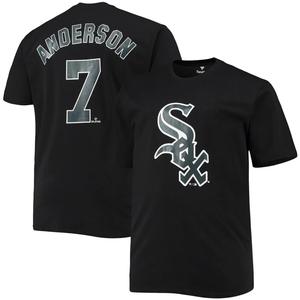 Мужская черная футболка с логотипом Tim Anderson Chicago White Sox Big & Tall Fanatics