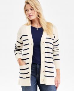 Женский кардиган на пуговицах из 100% кашемира, размеры XS-3X Charter Club, Vanilla Ice