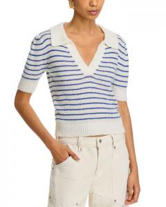 Билли Поло-свитер с V-образным вырезом и вязаными элементами Pistola, белый