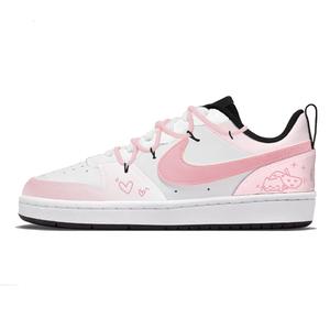 Nike Кроссовки для скейтбординга Court Borough Pink Sweet Fantasy Abrasion Resistant Low top для детей подростки