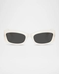 Ov5575su Прямоугольные солнцезащитные очки из ацетата Khaite X Oliver Peoples, черный