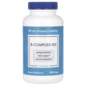 B-комплекс 100, 100 мягких таблеток The Vitamin Shoppe