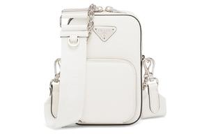 PRADA Кожаная женская сумка через плечо мини белая