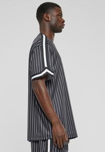 Футболка с принтом OVERSIZED STRIPED TEE Urban Classics, черный