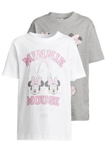 Рубашка Mister Tee Minnie Mouse, Mottled Grey/White