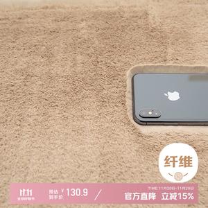 Xinglianxin Ковер 120х160 см из искусственного кроличьего меха, моющийся, для спальни/гостиной, белый/светло-верблюжий, длинный ворс