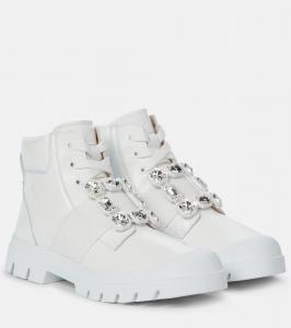 Ботинки Viv Desert из кожи Roger Vivier, Bianco