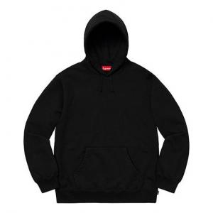 Толстовка fw19 week 12 rhinestone script hooded sweatshirt black Supreme, черный