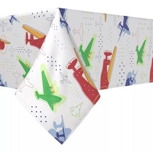 Прямоугольная скатерть, 100% хлопок, 52х120 дюймов, дизайн самолета.