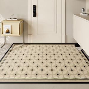 Budis Ковер для входной двери 120х120 см из ПВХ, моющийся, нескользящий, настраиваемый, для прихожей, Xiyumodeng B-Square [Leather]