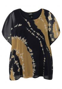 Блуза LAYERED DYE  Ulla Popken, темно-синий