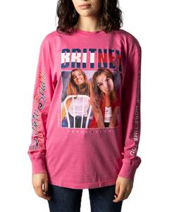 Лонгслив женский Tommy Jeans с принтом Britney, розовый