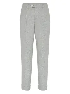 Брюки со складками Brunello Cucinelli, серый