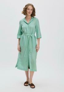 Платье-рубашка MIDI RELAXED hessnatur, зеленый
