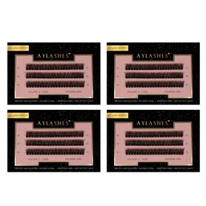 Искусственные ресницы pre cut wimpern bundle Aylashes, material girl bundle - long (10mm 12mm 14mm 16mm), количество 1 шт.