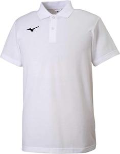 Поло MIZUNO Training Wear, короткий рукав, стандартный размер, 32MA9195, унисекс, для взрослых, белый/черный