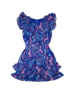Рамми Брук Бесшовное мини-платье Ramy Brook, синий
