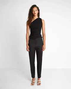 Женские прямые брюки из хлопковой смеси Trucco, черный