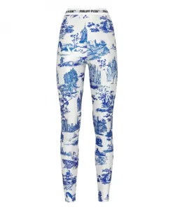 Леггинсы на открытом воздухе Philipp Plein, белый