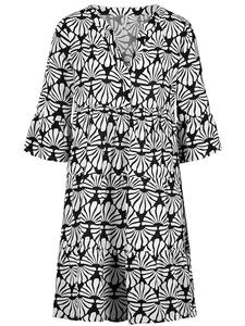 Платье до колена Sublevel, черный/белый