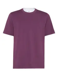 Хлопковая футболка Brunello Cucinelli, фиолетовый