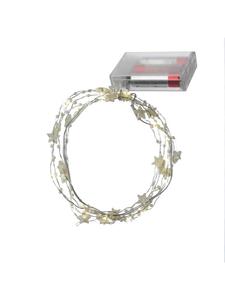 Marelida Декоративная светодиодная гирлянда из проволоки со звездами и жемчужинами, длина: 1,9 м, белого цвета