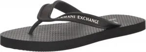 Мужские шлепанцы Armani Exchange с логотипом, черный