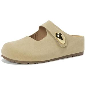 City camel Женские тапочки с закрытым носком на резиновой подошве абрикос, цвет Apricot