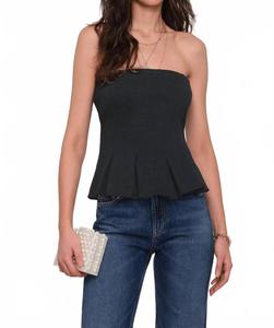 Джойлайн топ без бретелей вязаный черный Heartloom