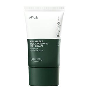 Солнцезащитный крем heartleaf silky moisture sun cream spf 50/ pa++++ Anua, объем 50мл