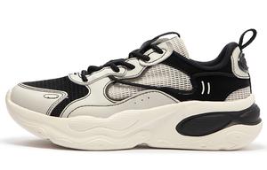 Амортизирующие противоскользящие и износостойкие низкие кроссовки для бега женские серо-черные 361°, Пемза/Обсидиан Блэк