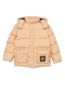 Стеганое пальто FENDI KIDS, нейтральный