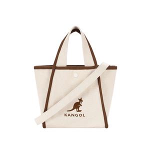 Сумка через плечо KANGOL среднего размера женская экрю/черная