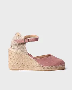 Женские эспадрильи на танкетке из ткани с пряжкой Toni Pons, розовый