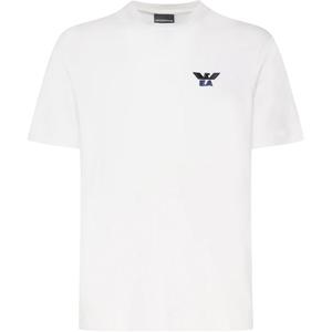 Футболка с вышитым логотипом EMPORIO ARMANI, белый