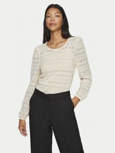 Пуловер standard fit Chikka 14095731 Vila, бежевый