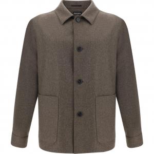 Zegna Пиджак с накладными карманами Ermenegildo Zegna, Умбра