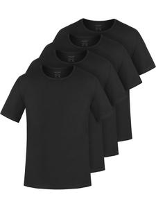 Normani Комплект из 4 мужских футболок из органического хлопка Nyons черного цвета