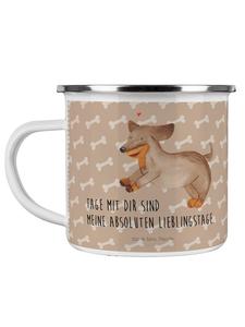 Кружка для собак с изображением таксы и надписью о собачьем счастье Mr. & Mrs. Panda